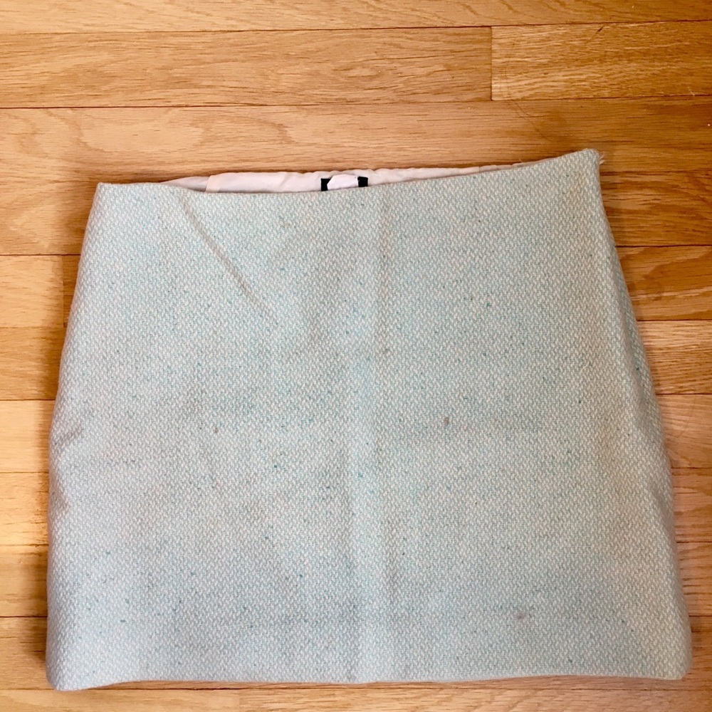 Mint Green J. Crew Wool Mini Skirt